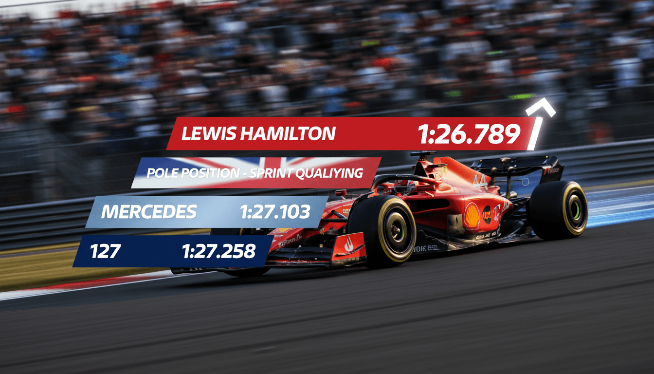 Lewis Hamilton secures pole position for sprint race at British Grand Prix