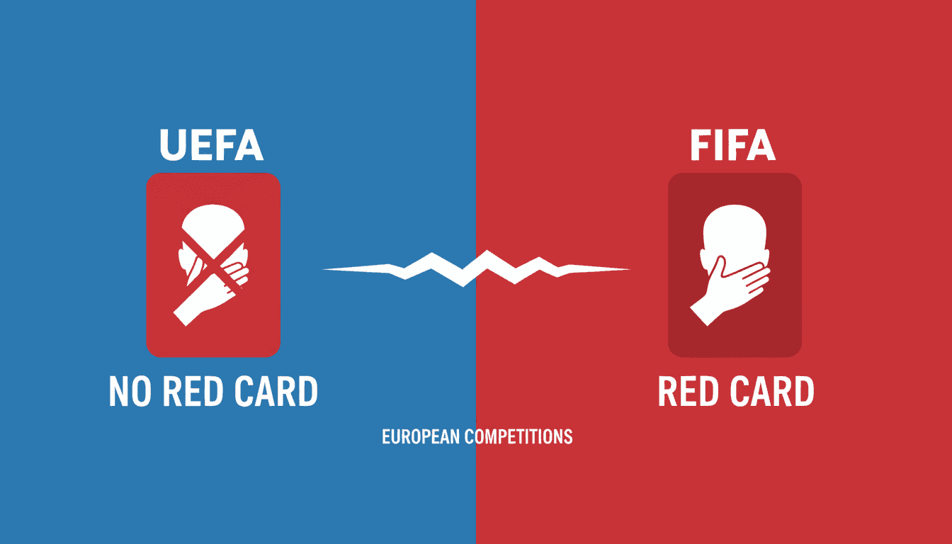 UEFA rejects FIFA's mouth-covering red card rule for European competitions