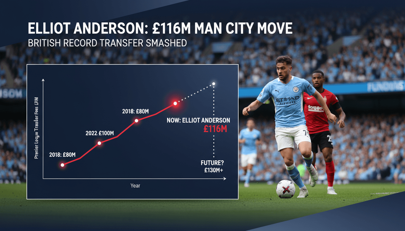 Elliot Anderson becomes most expensive British football player with £116 million transfer to Manchester City