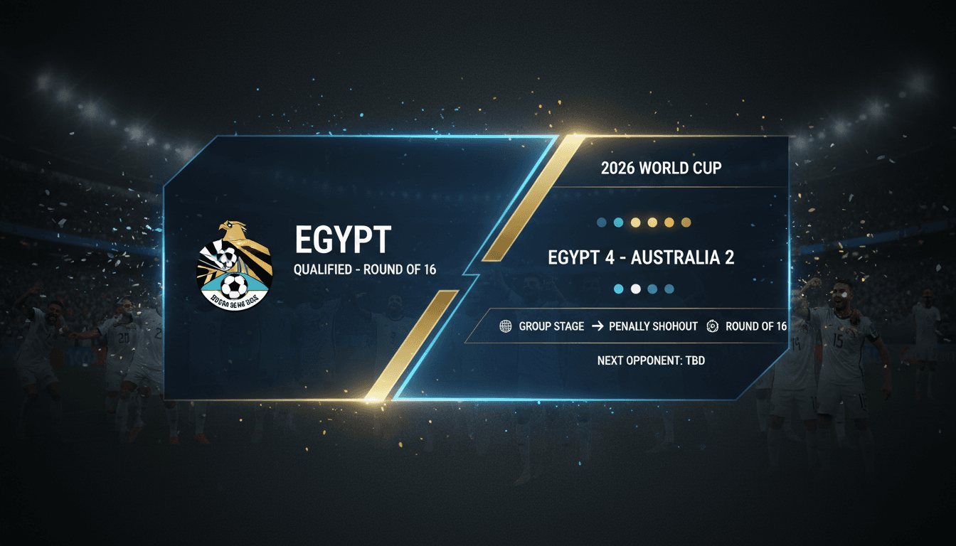 Egypt advances to Round of 16 in 2026 World Cup after penalty shootout victory over Australia