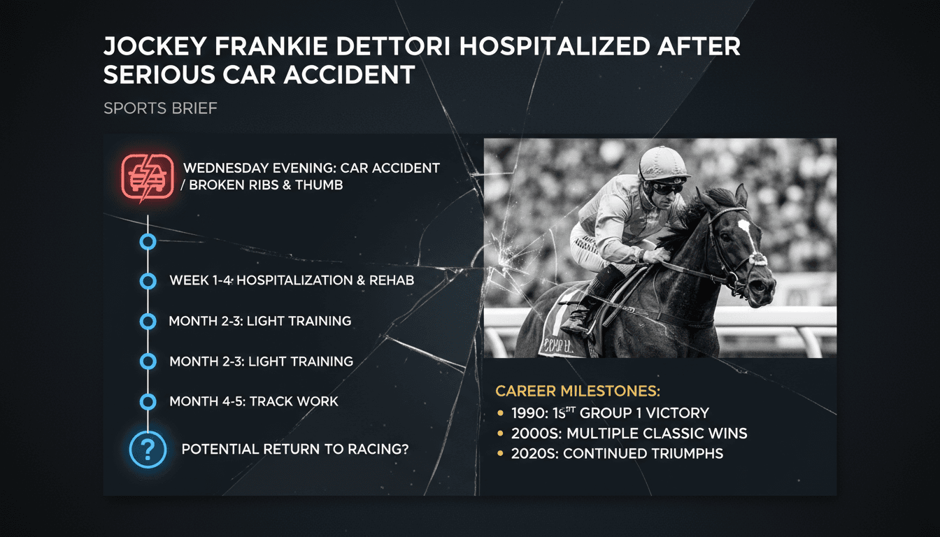 Jockey Frankie Dettori hospitalized after serious car accident