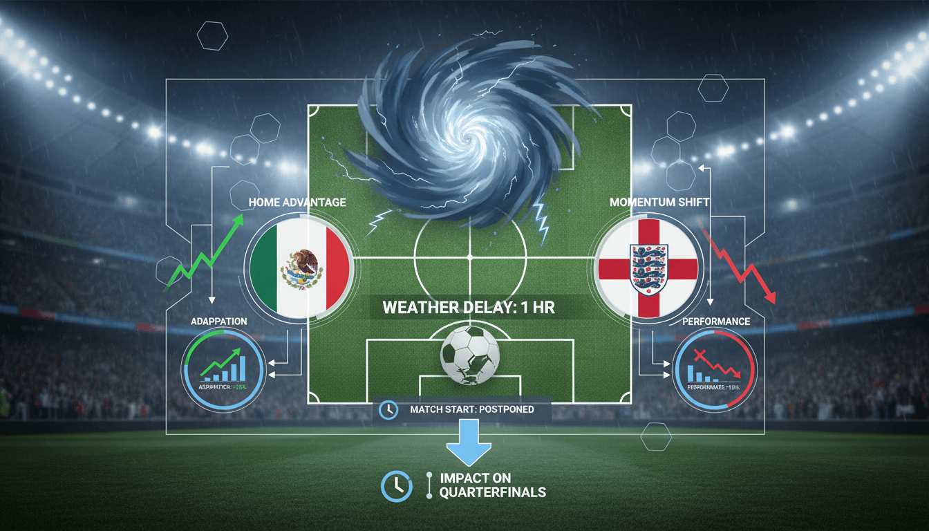 Mexico and England face off in World Cup quarterfinals amid weather delays