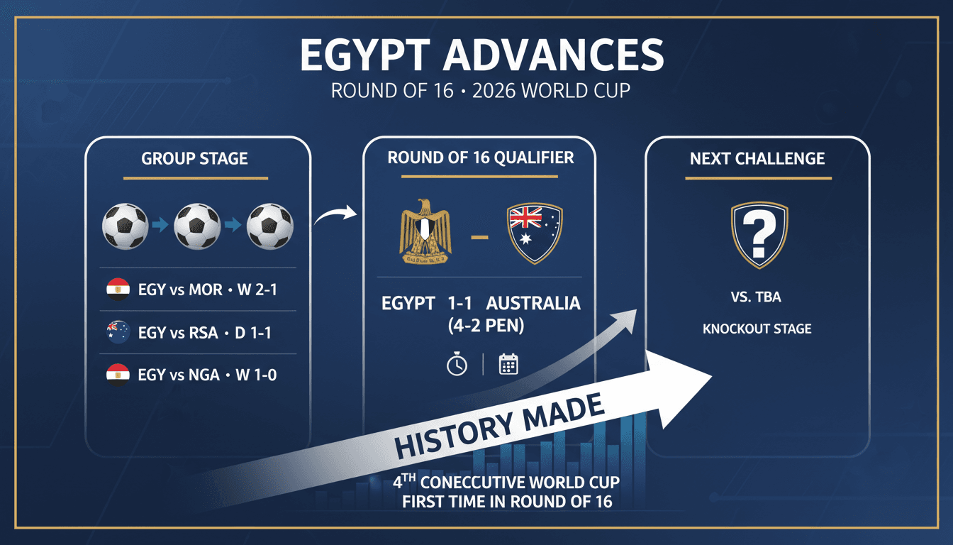Egypt's national football team celebrating their victory in the World Cup match against Australia.