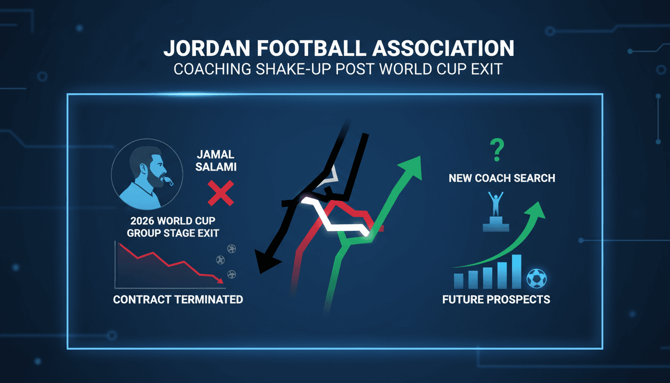 Jordan national football team coach Jamal Salami during a match.