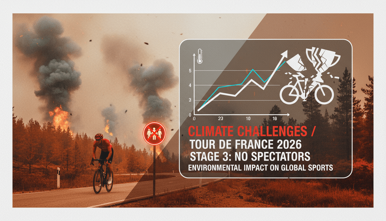 Tour de France 2026 stage route with wildfire impact highlighted