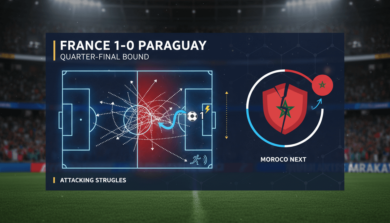 France advances to World Cup quarter-finals after narrow victory over Paraguay