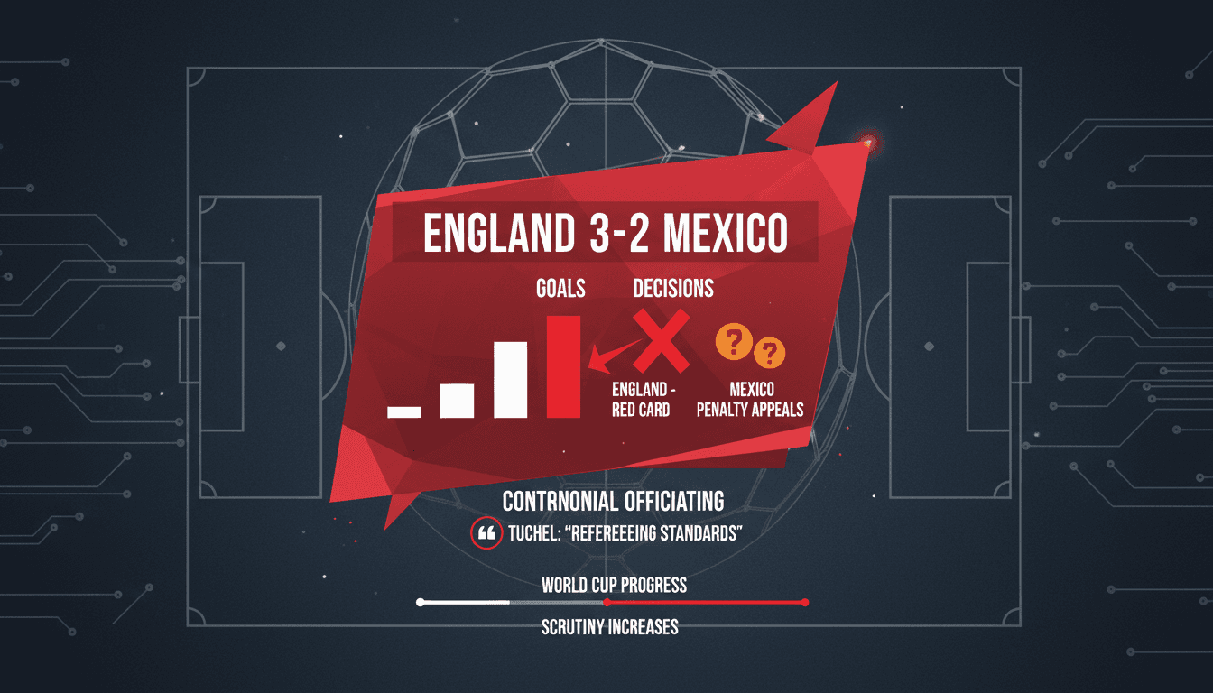 England's team celebrating their victory over Mexico in the World Cup.