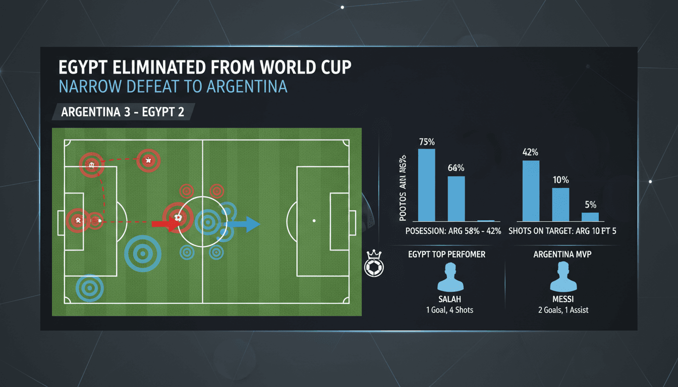 Egypt's national football team in action during their World Cup match against Argentina.