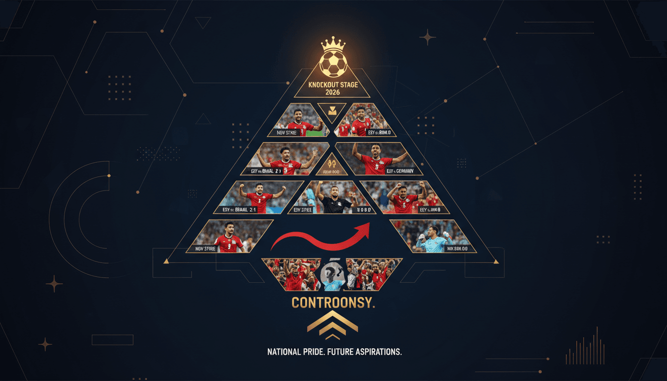 Egypt's national football team celebrating during the World Cup 2026.