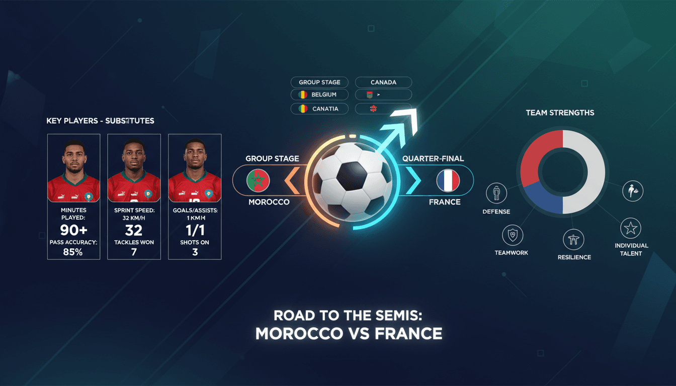 Moroccan national football team training ahead of World Cup quarter-final against France.