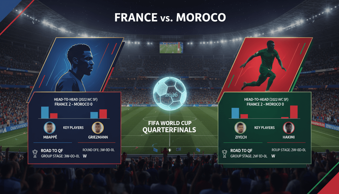 Fans celebrating during the France vs Morocco match in the FIFA World Cup 2026.