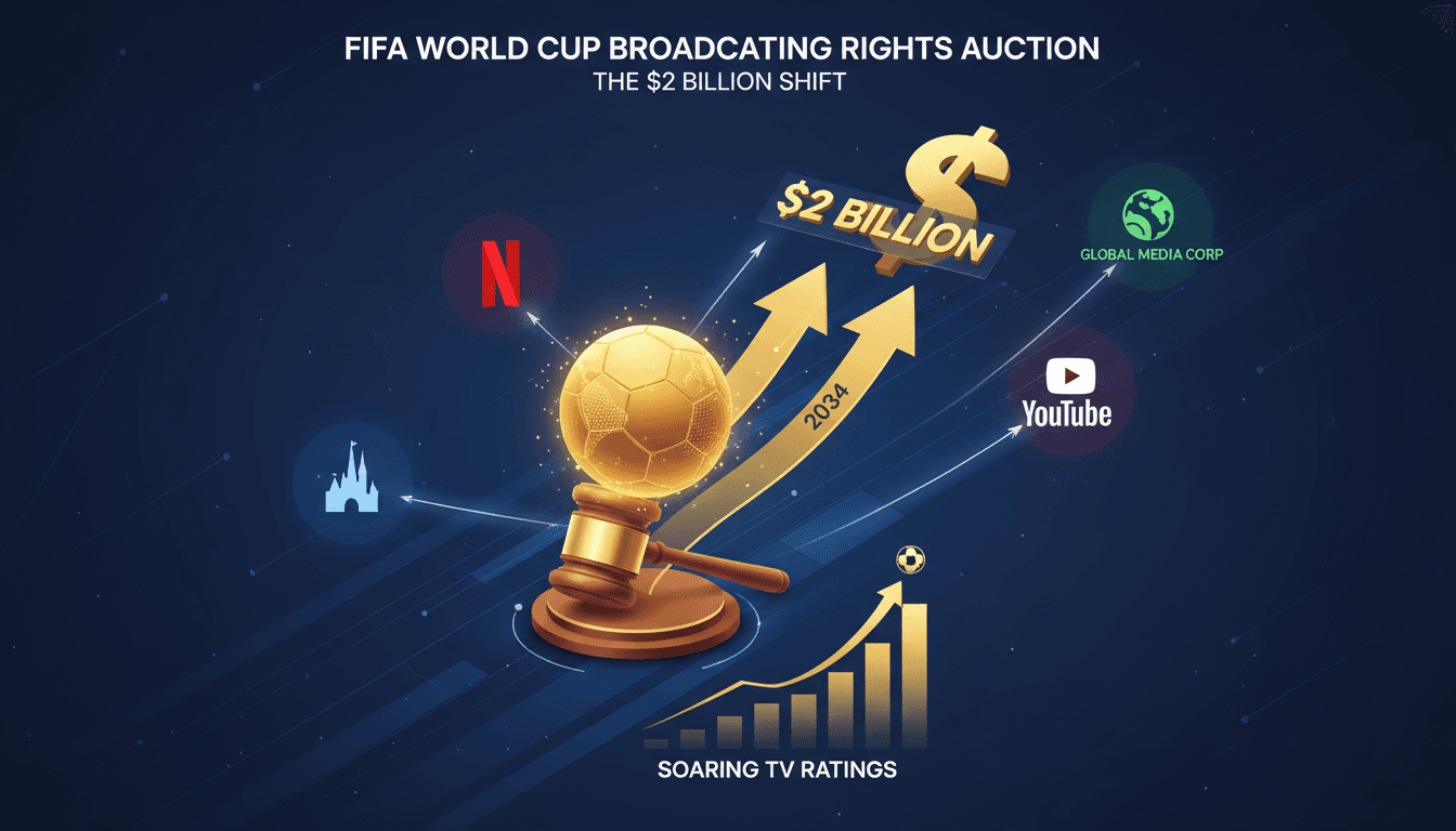 FIFA World Cup broadcasting rights auction concept image