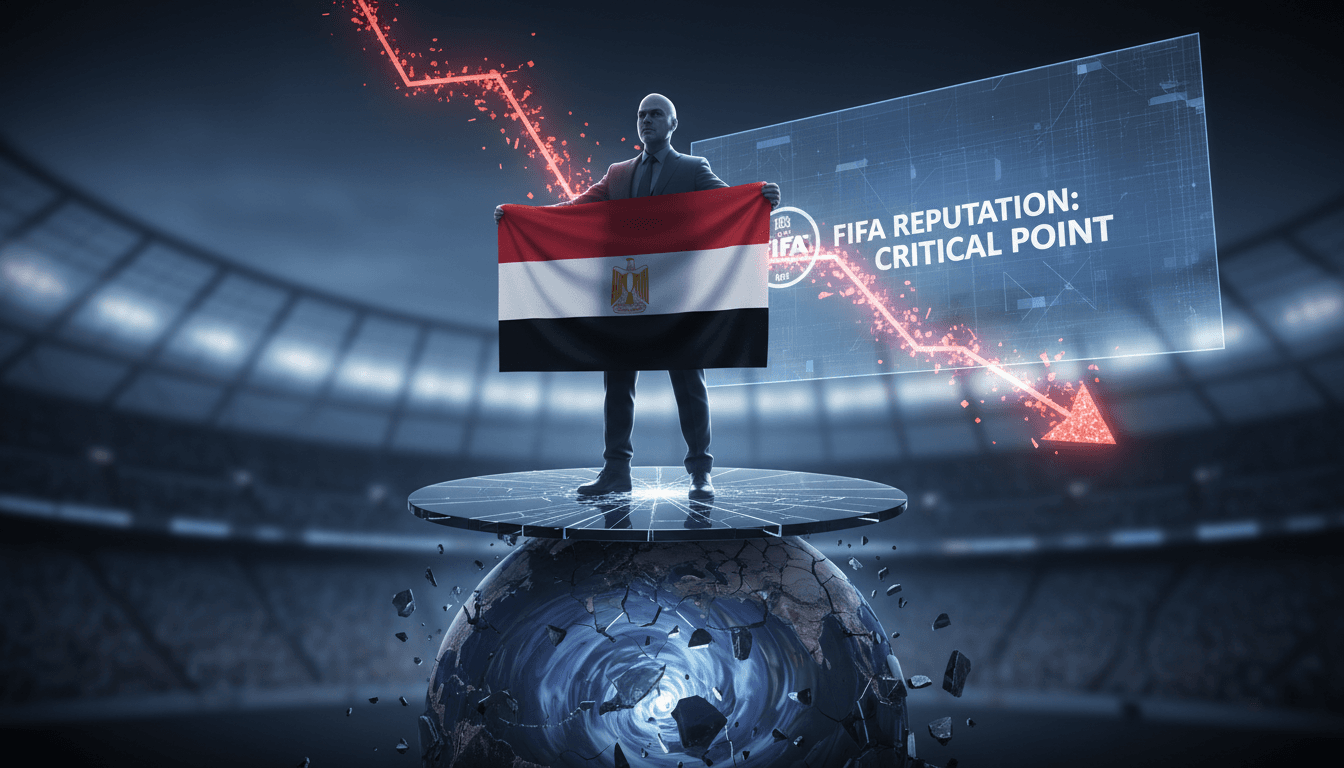 FIFA President Gianni Infantino Raises Egyptian Flag at World Cup Match