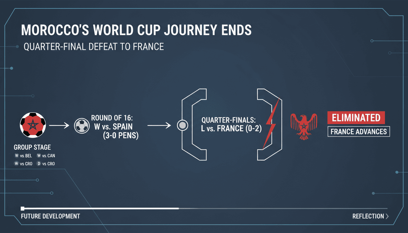 Morocco's national football team during the World Cup match against France.