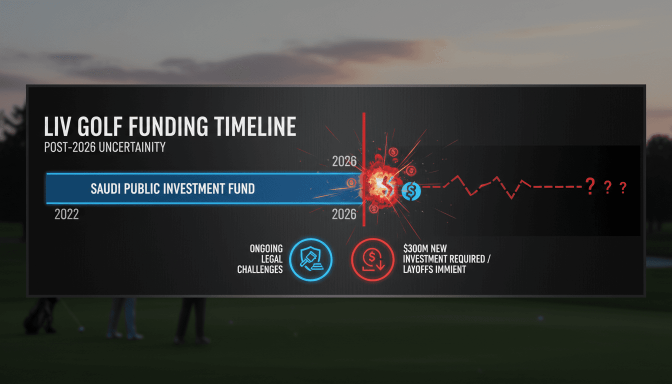 LIV Golf faces potential layoffs as Saudi funding set to end after 2026