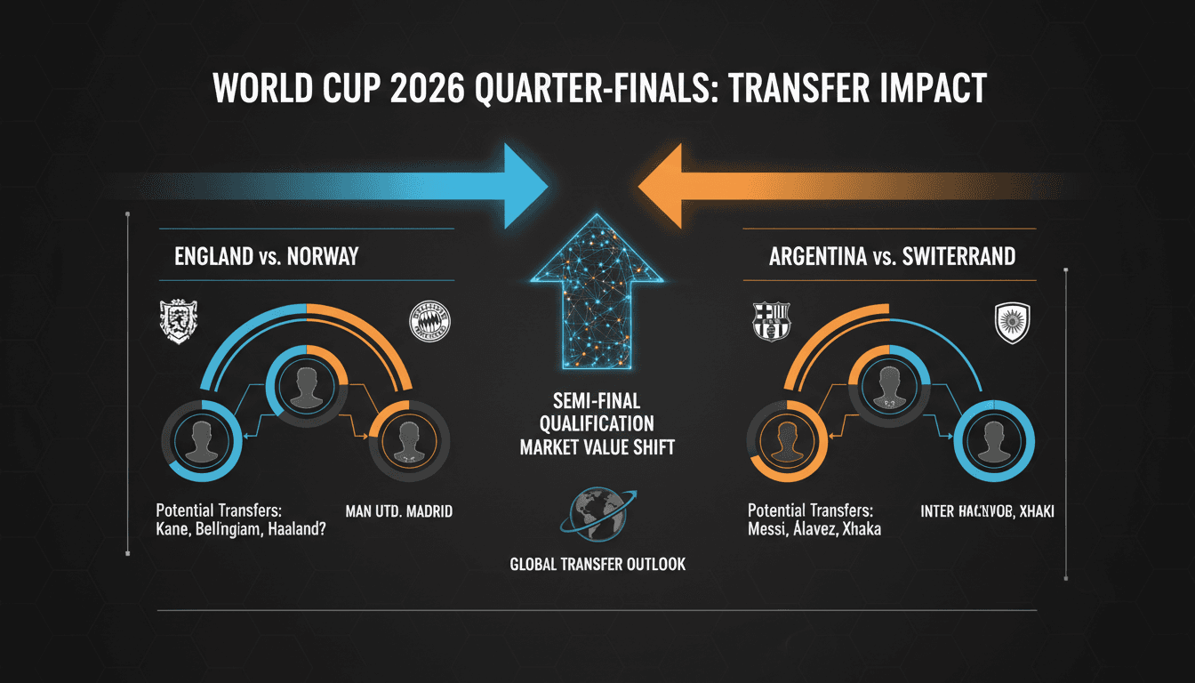 England and Argentina players in action during the World Cup 2026 quarter-finals.