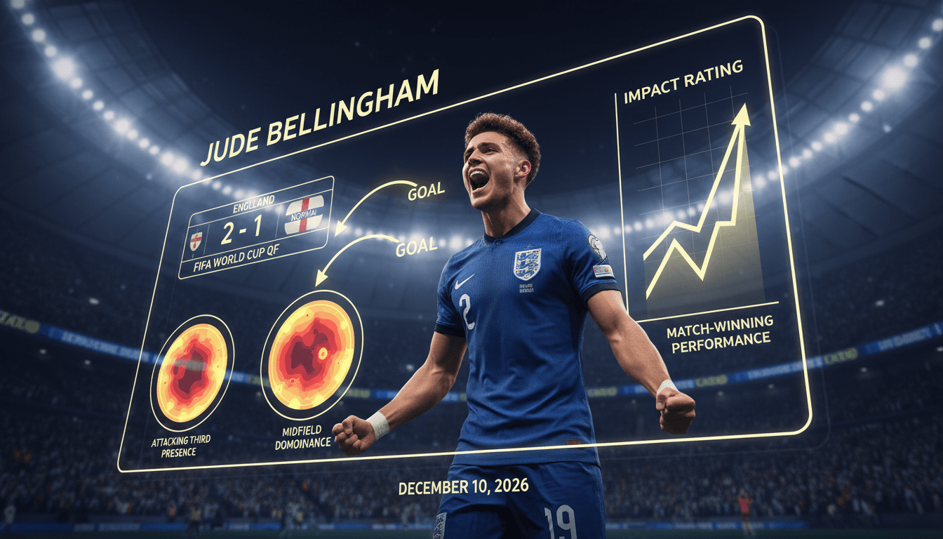 Jude Bellingham celebrating his goals during the World Cup quarter-finals against Norway.