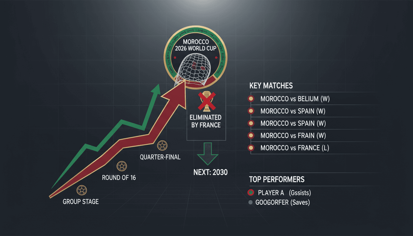 Morocco's national football team during the 2026 FIFA World Cup quarter-finals.