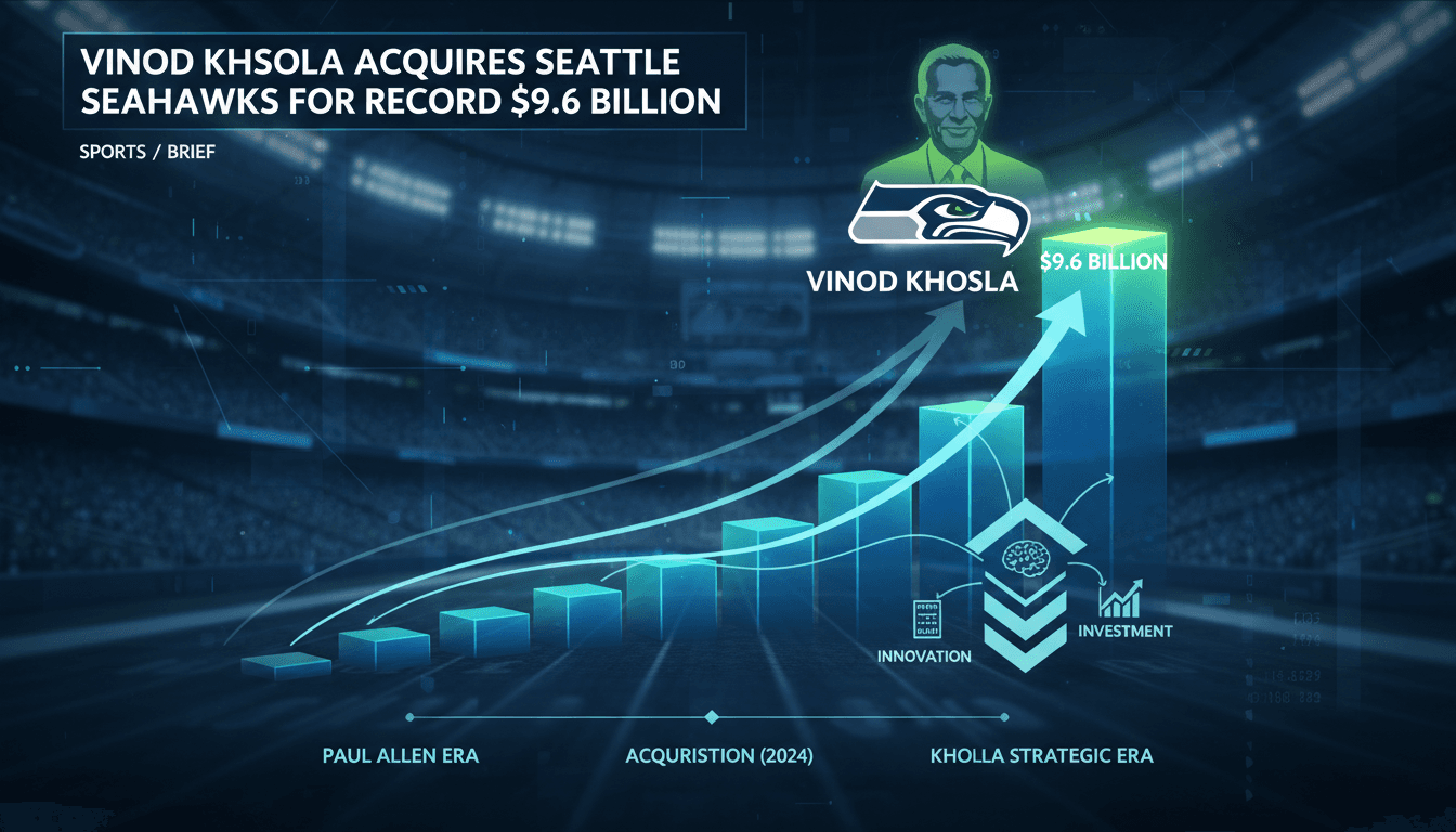 Vinod Khosla celebrating the acquisition of the Seattle Seahawks