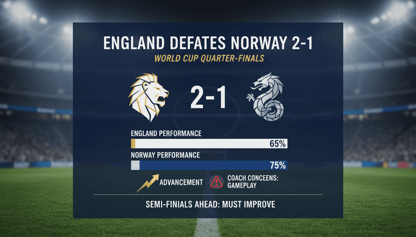 England football team celebrating their victory over Norway in the World Cup quarter-finals.