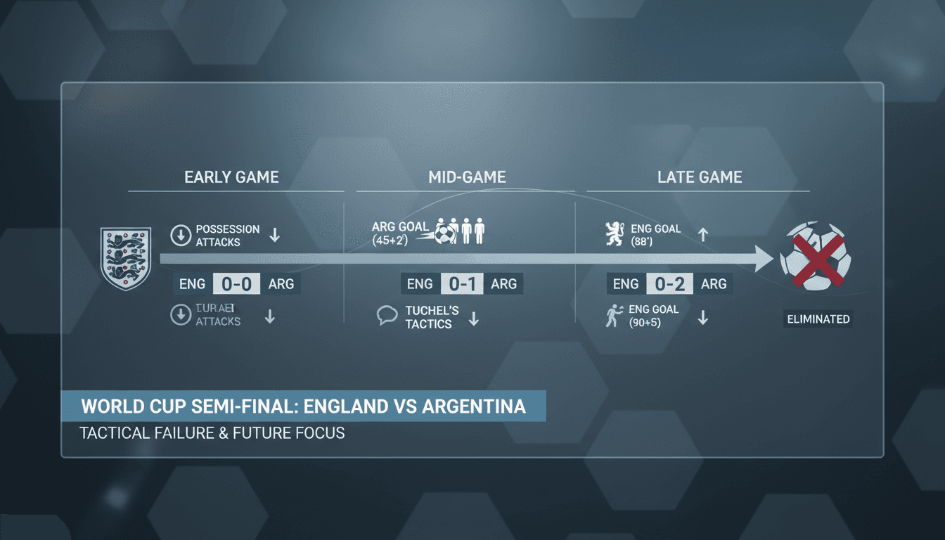 England football team in action during the World Cup semi-finals against Argentina.