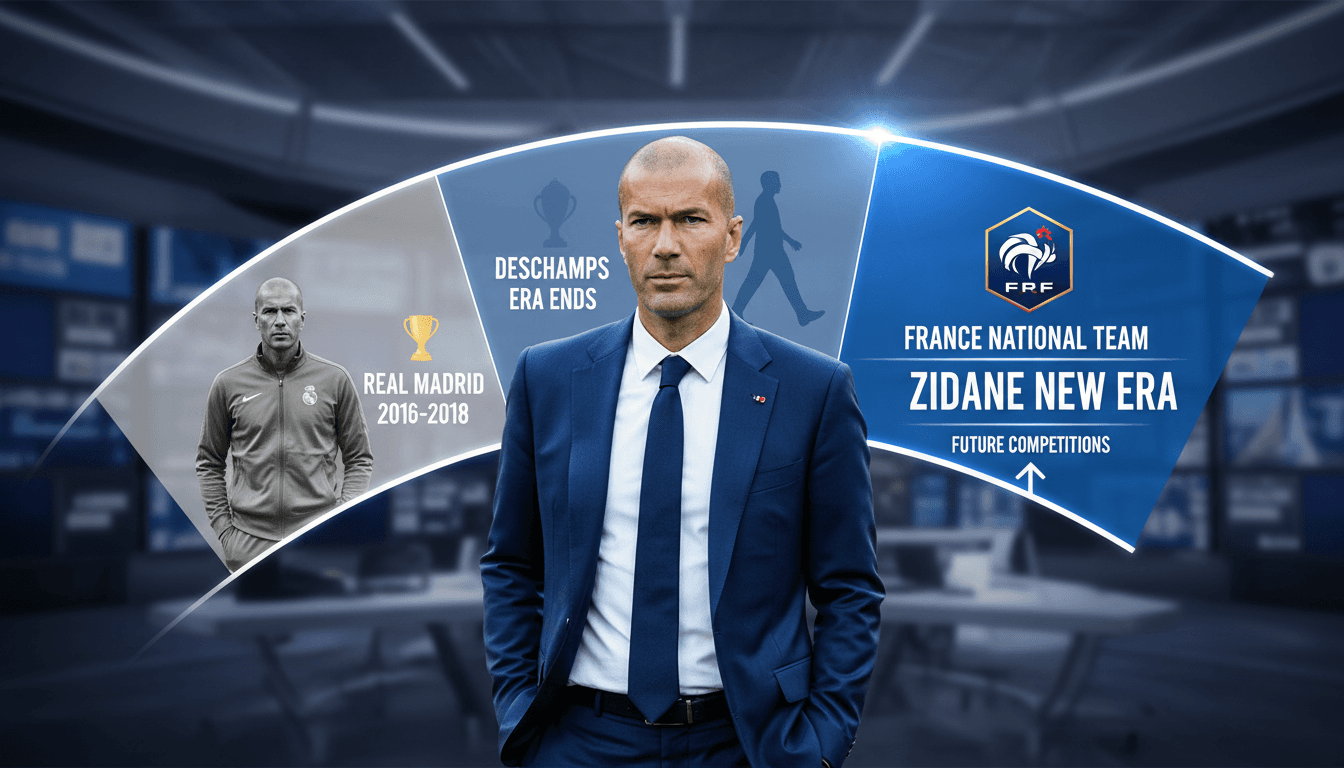 Zinedine Zidane during a press conference announcing his appointment as head coach of the French national football team.