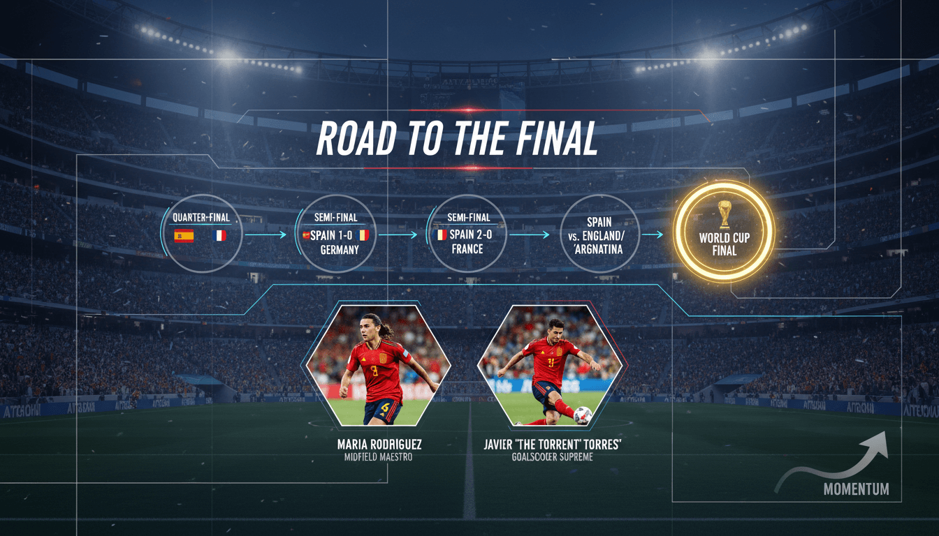 Spain celebrates their victory over France in the World Cup semi-finals.