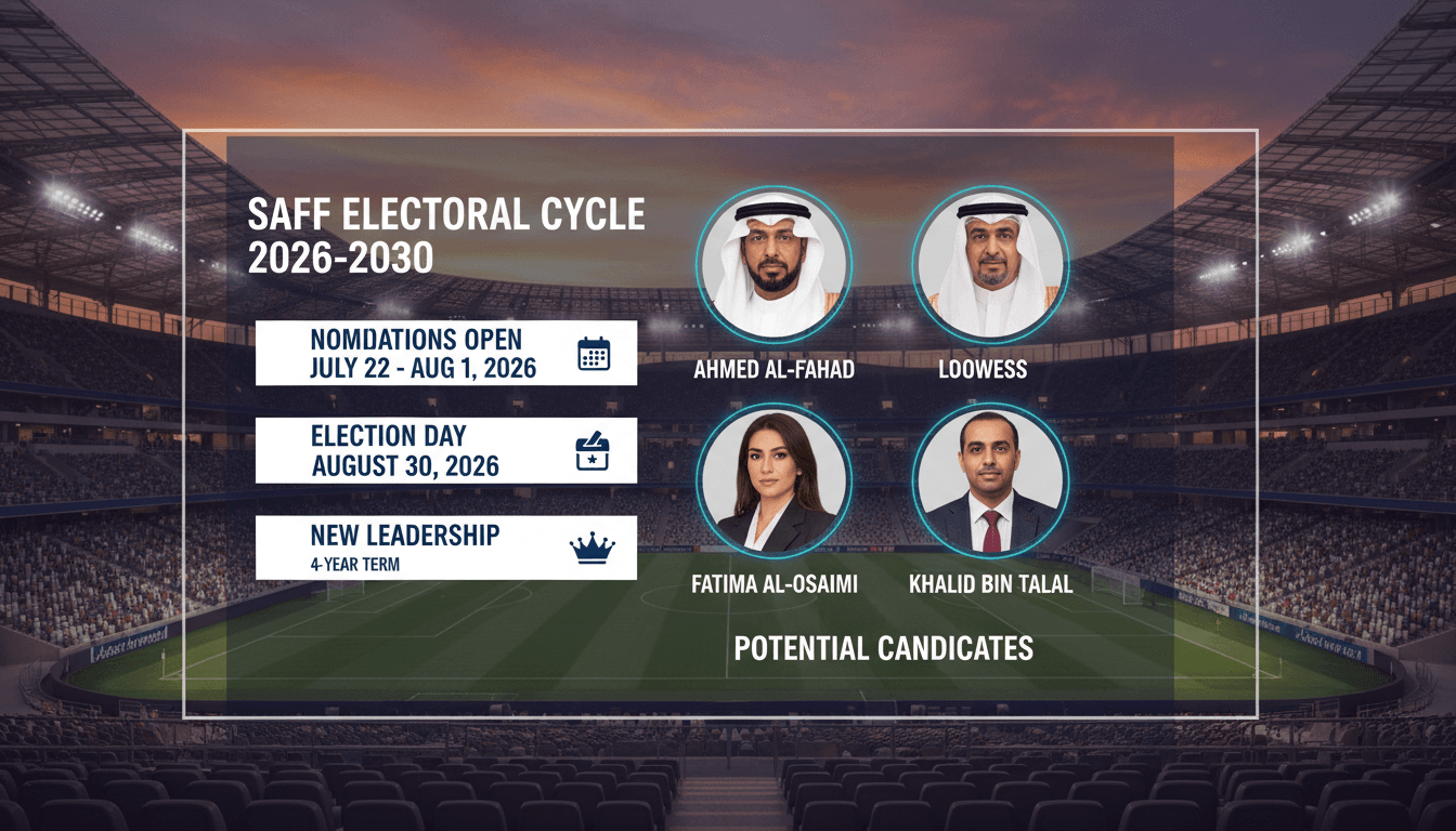 Saudi Arabian Football Federation election announcement graphic