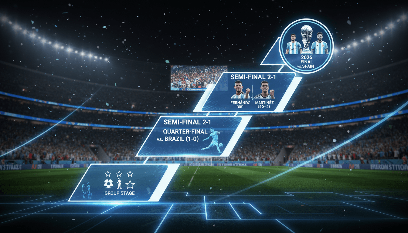 Argentina celebrates victory over England in the World Cup semifinals.