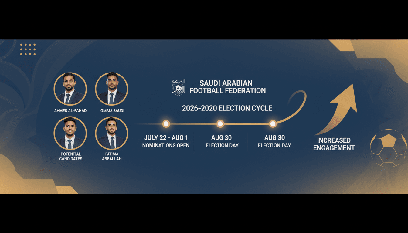 Saudi Arabian Football Federation election announcement graphic