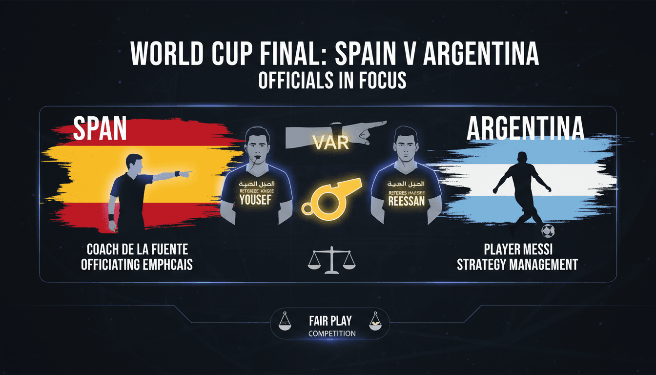 Spain's coach Luis de la Fuente discusses officiating ahead of the World Cup final against Argentina.