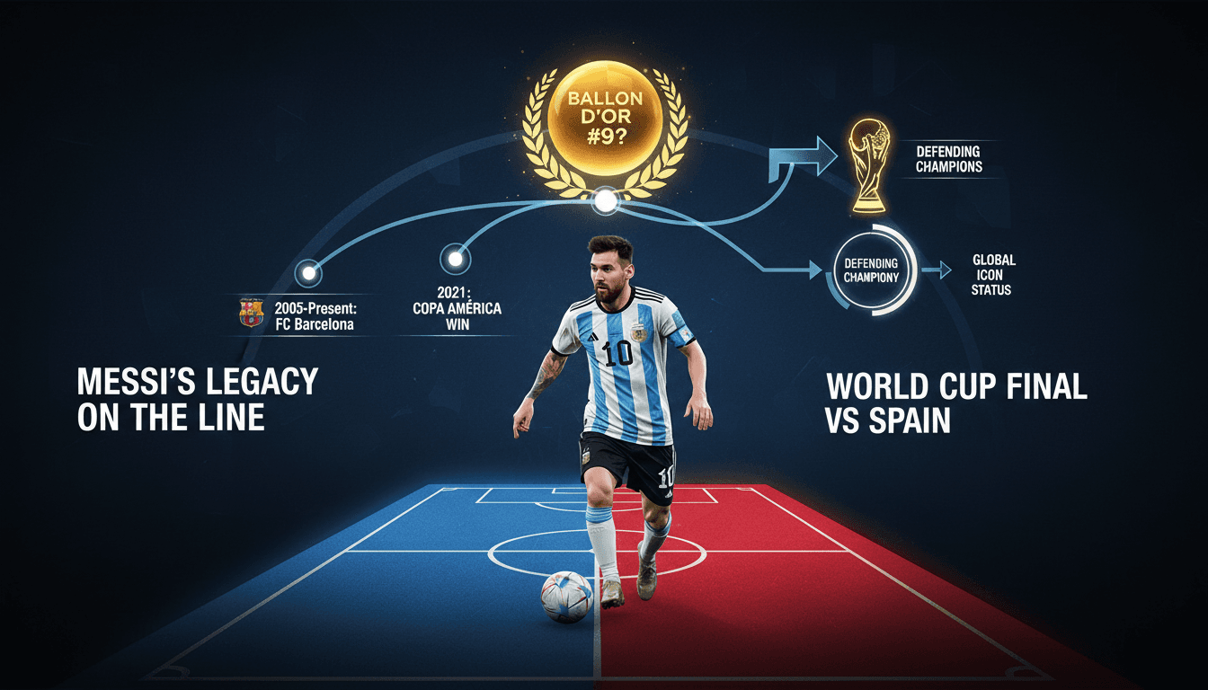 Lionel Messi addressing fans before the World Cup final against Spain.