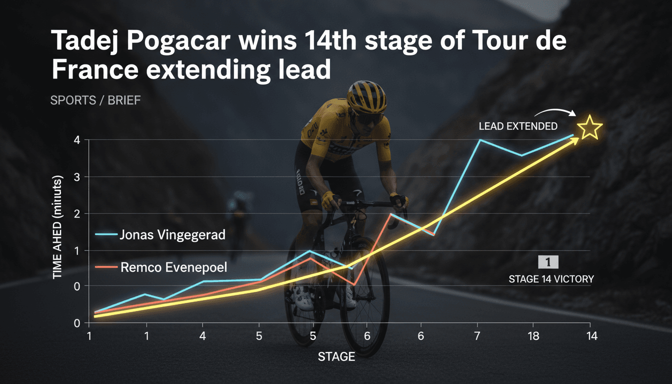 Tadej Pogacar celebrating his victory in the Tour de France