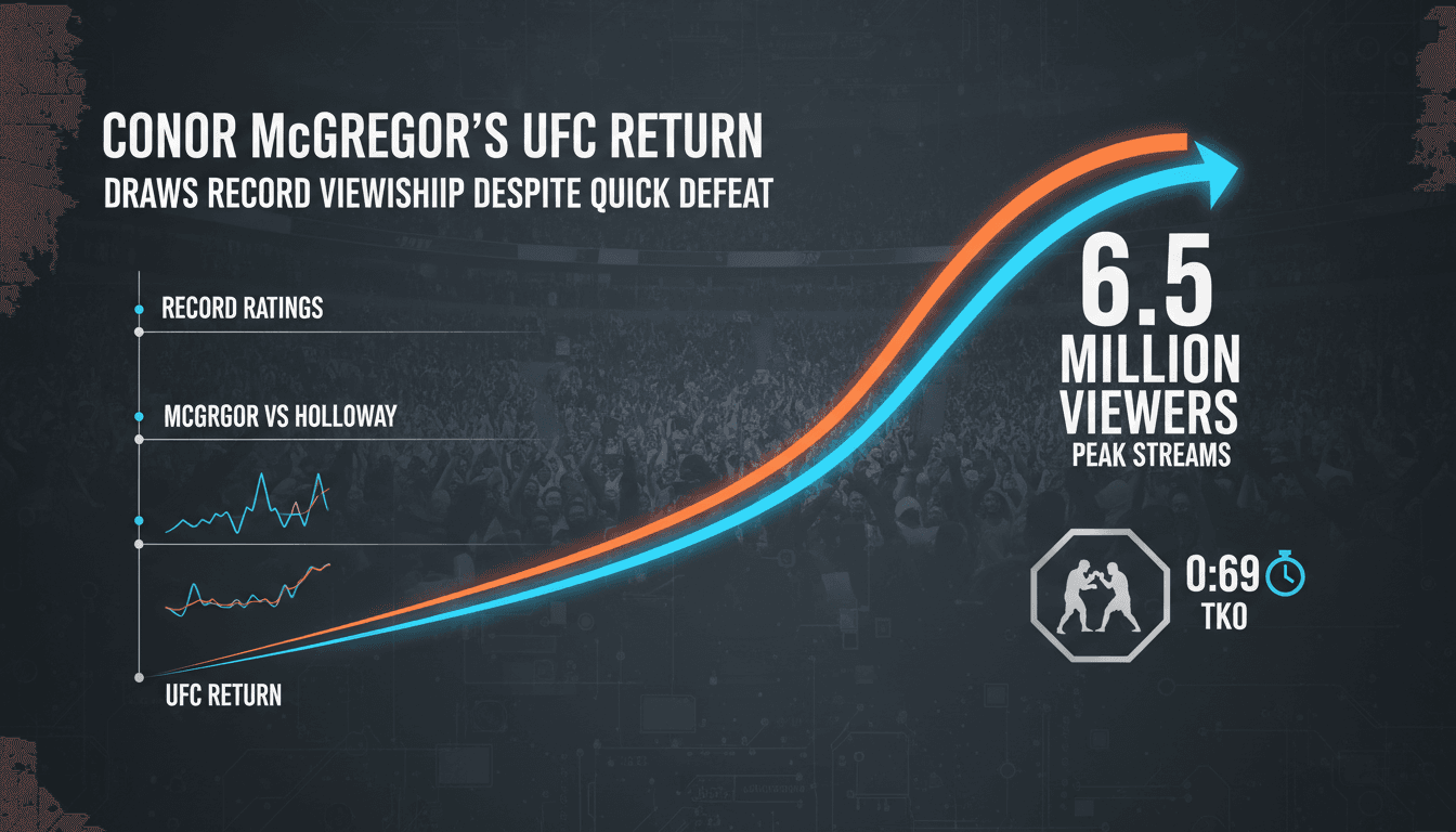 Conor McGregor's UFC Return Draws Record Viewership Despite Quick Defeat