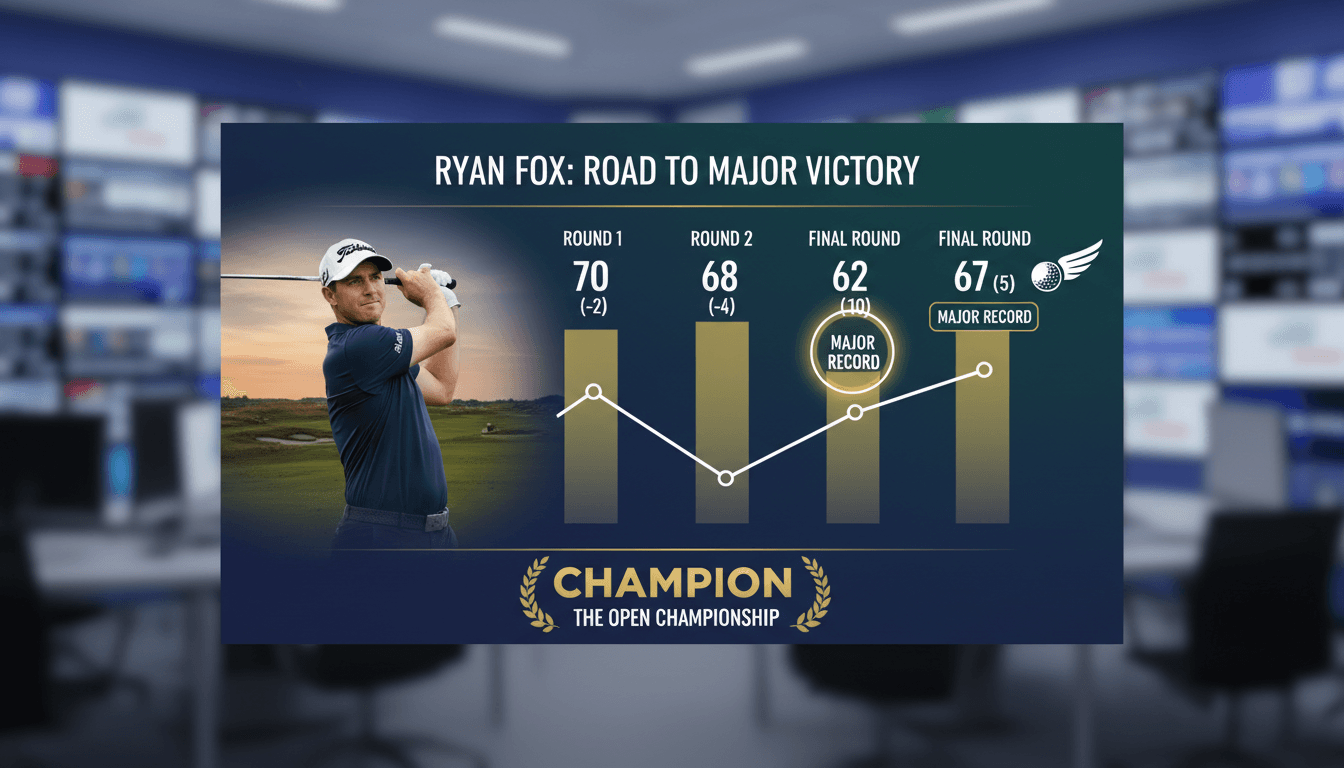 Ryan Fox celebrating his victory at The Open Championship