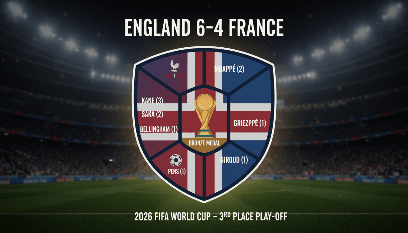 England celebrates their historic bronze medal win at the 2026 FIFA World Cup.