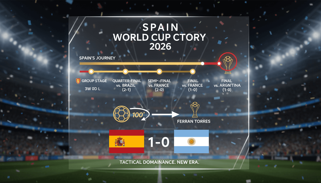Spain celebrates its FIFA World Cup 2026 victory against Argentina.
