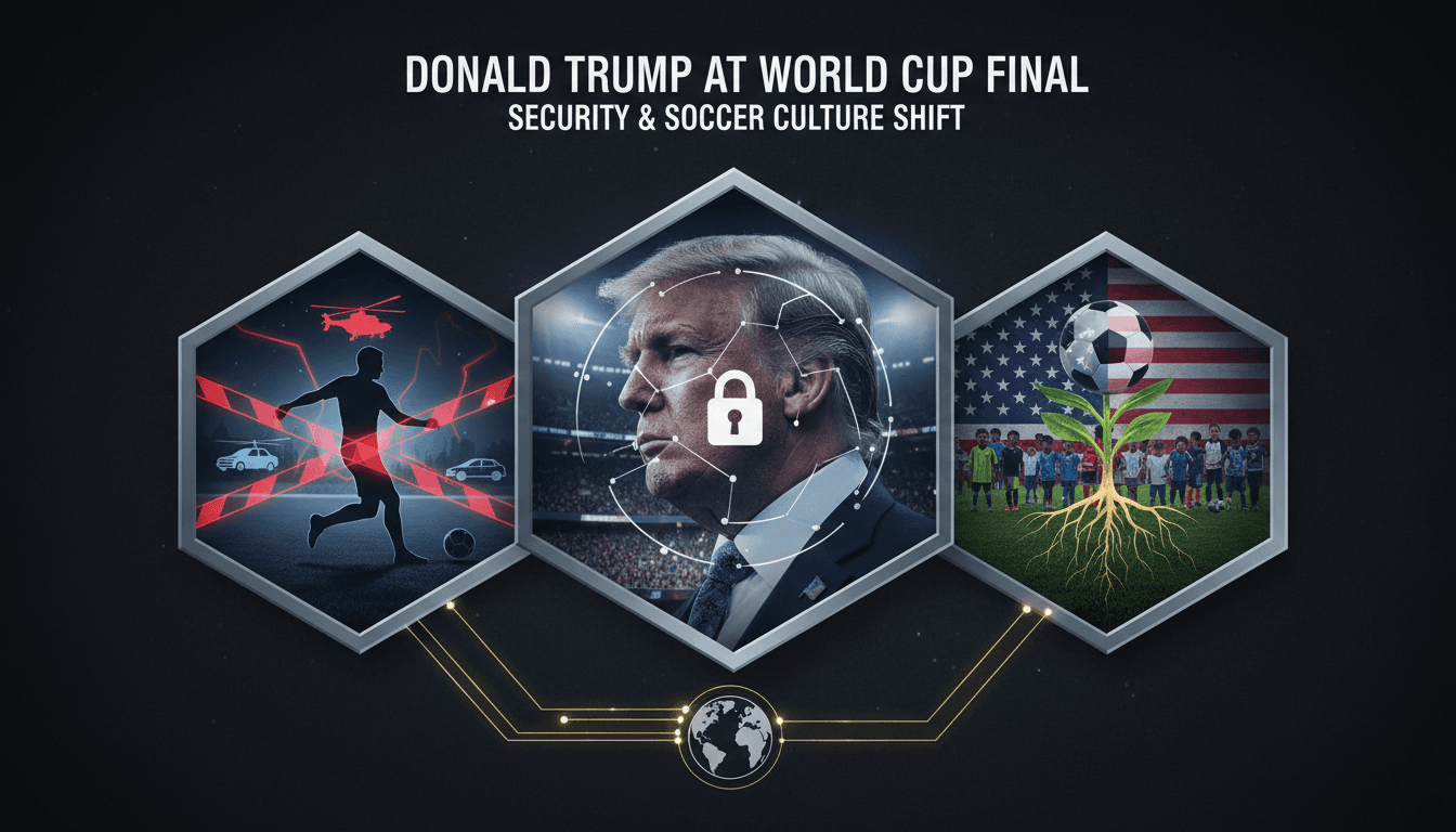 Donald Trump at the 2026 World Cup final amidst security measures