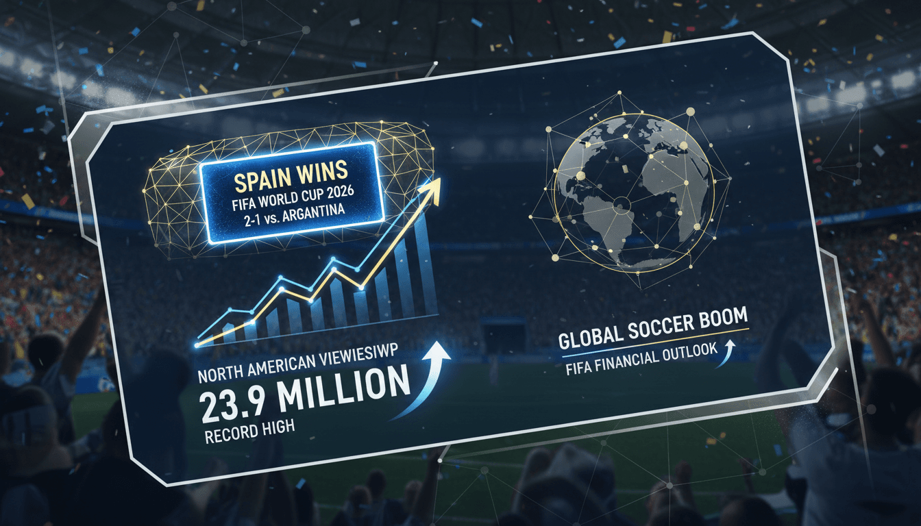 Spain celebrates winning the FIFA World Cup 2026 against Argentina.