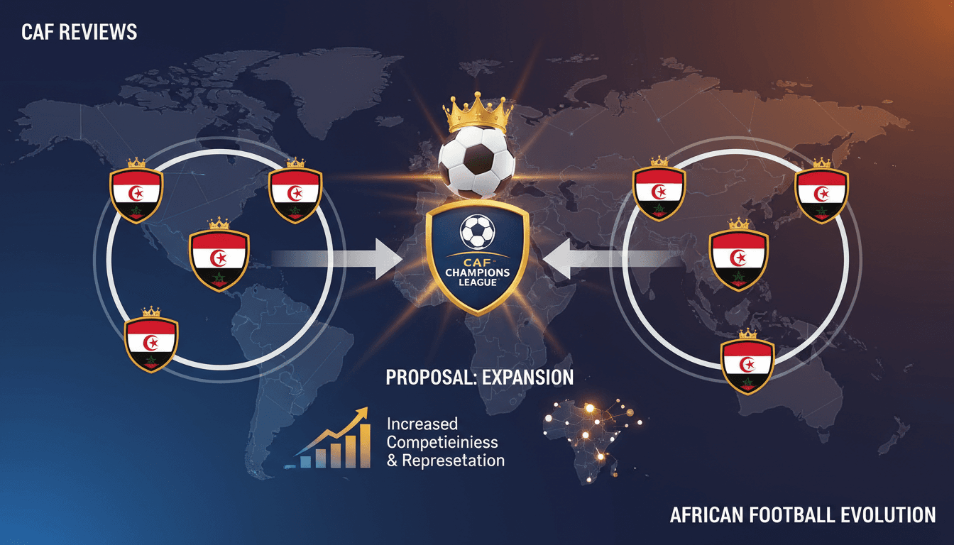 CAF President Patrice Motsepe discussing Champions League proposals.
