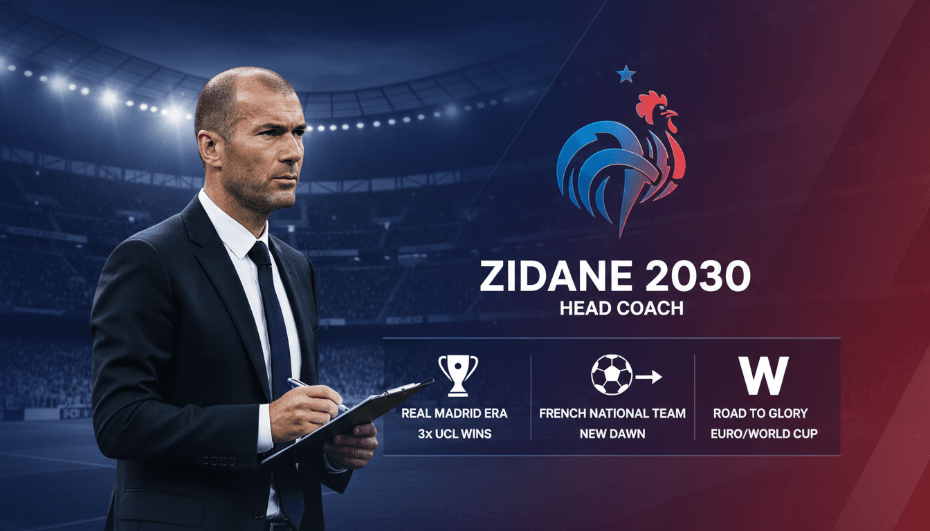 Zinedine Zidane during a press conference as the new head coach of the French national football team.