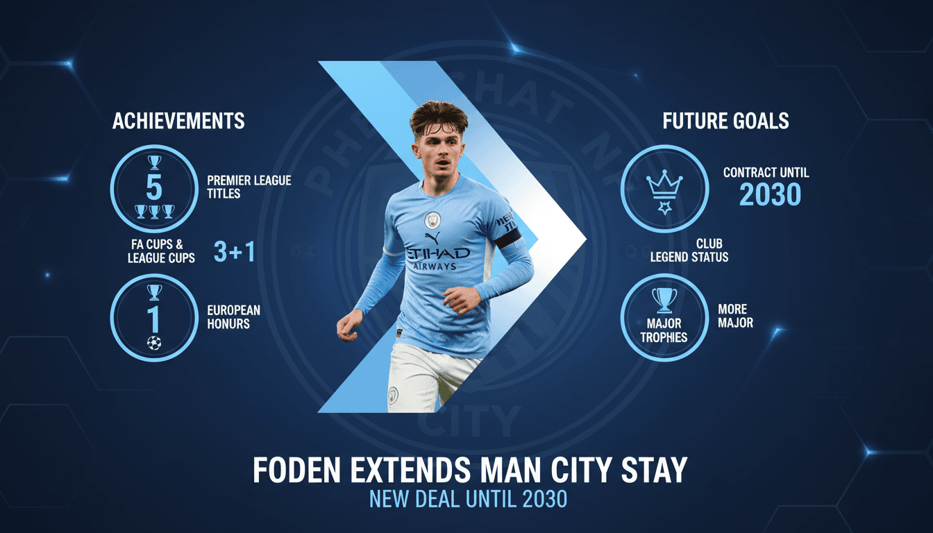Phil Foden celebrating a goal for Manchester City