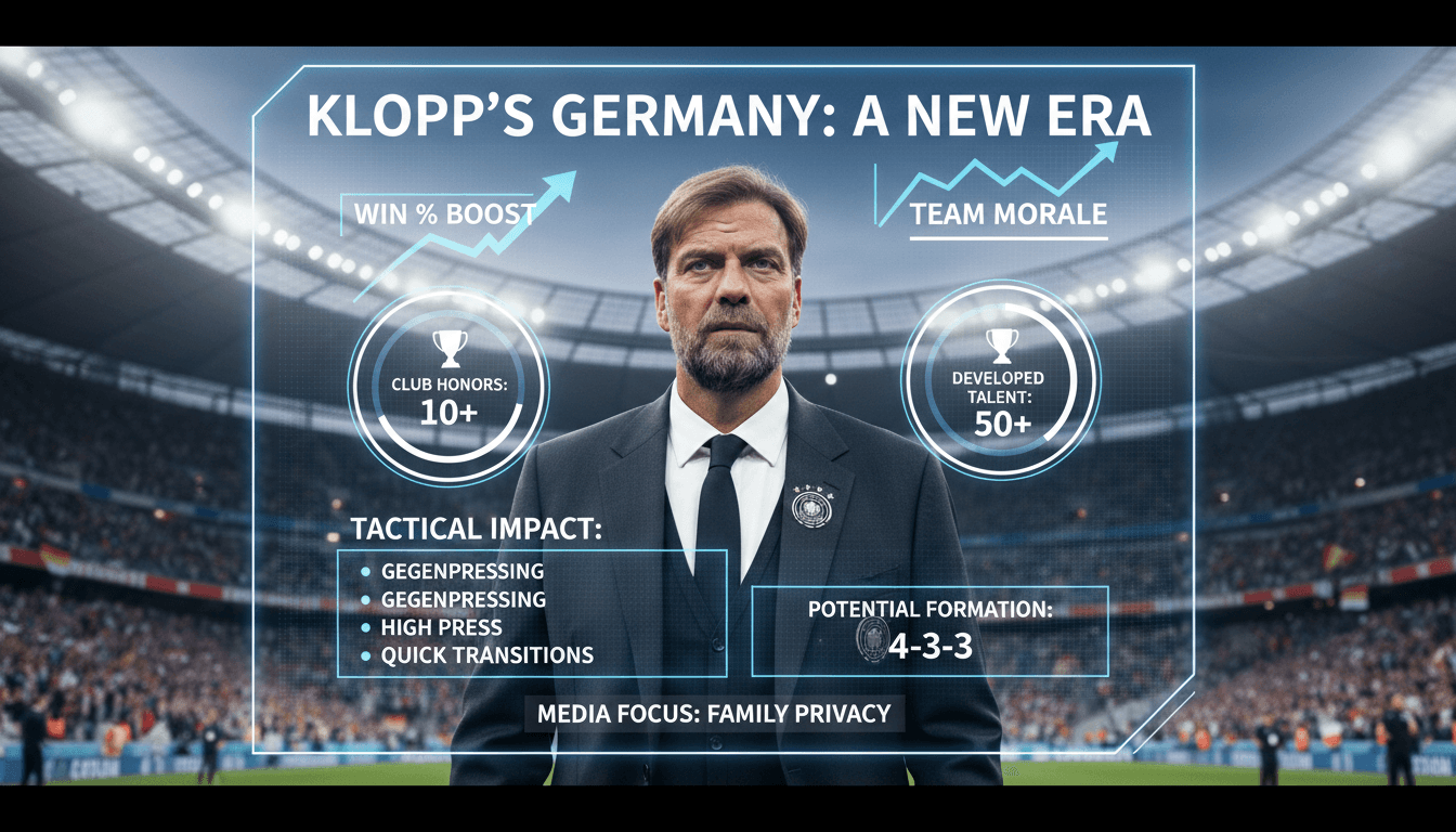 Jürgen Klopp during a press conference announcing his appointment as head coach of the Germany national football team.