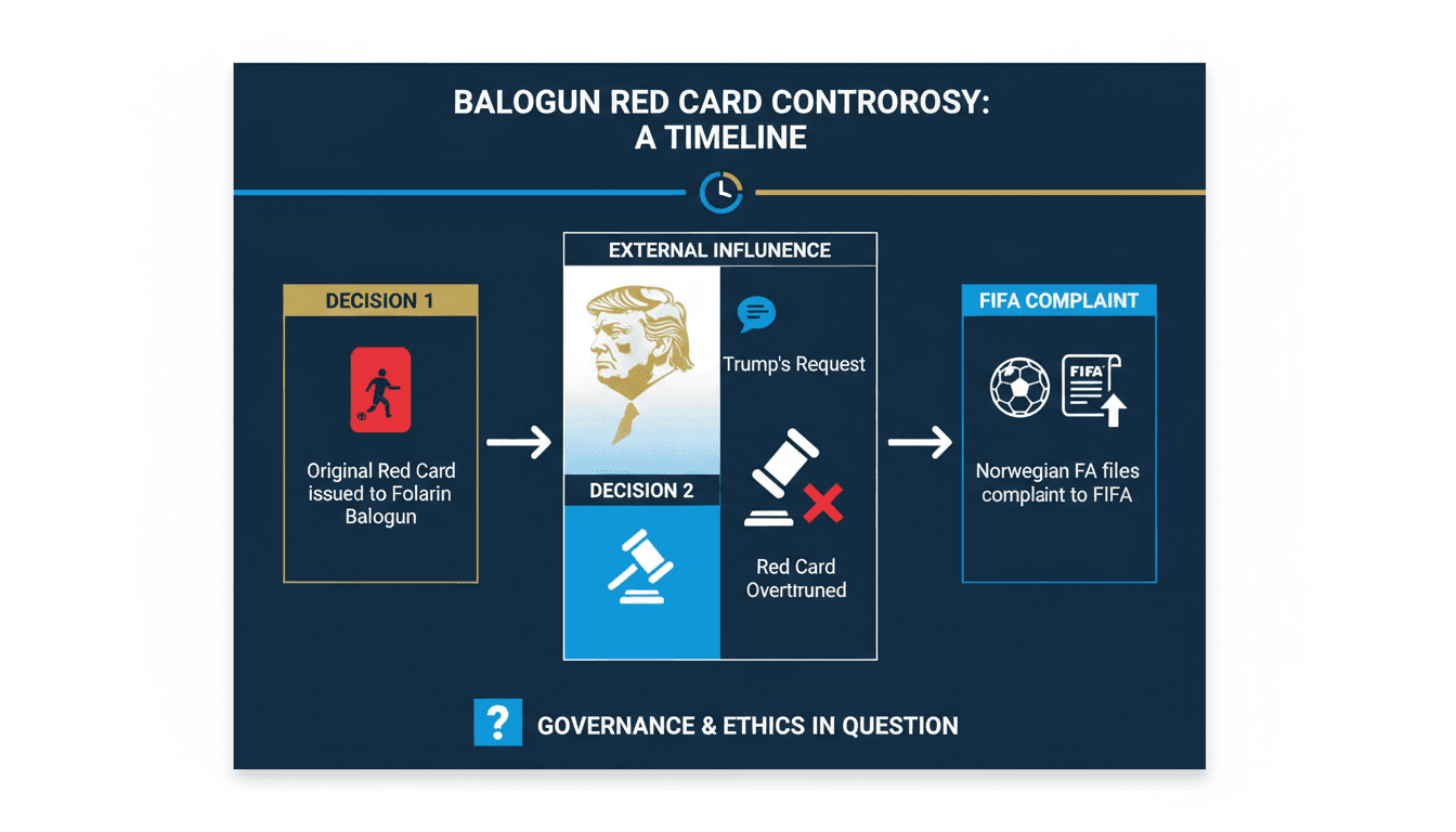 Norwegian soccer federation's complaint to FIFA over Balogun's red card influenced by Trump