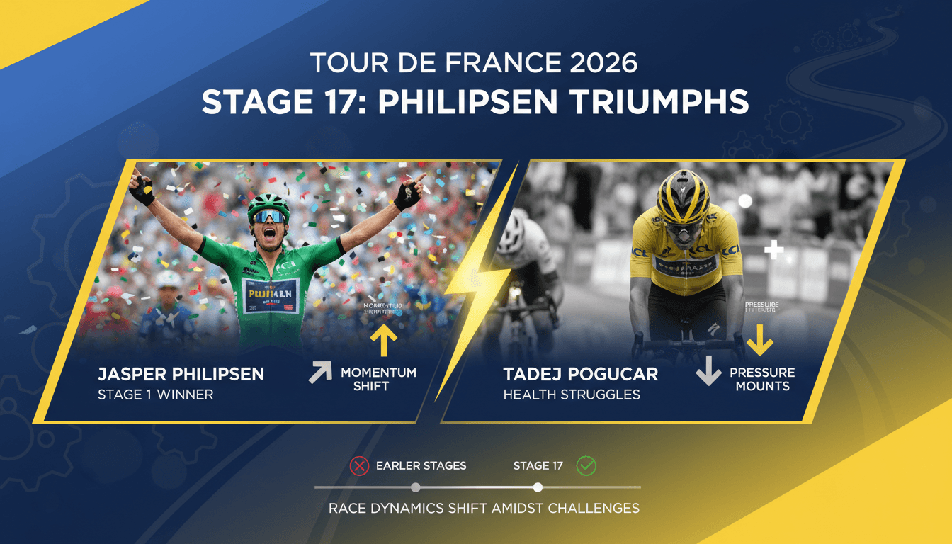 Jasper Philipsen celebrating his victory in the 17th stage of the 2026 Tour de France.