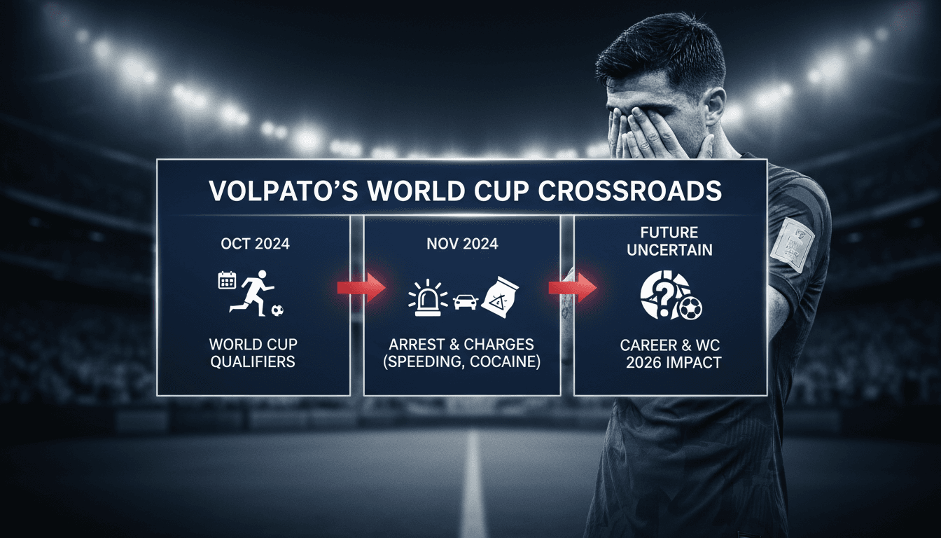 Cristian Volpato during a soccer match, facing legal challenges.