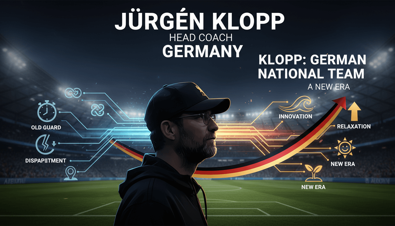 Jurgen Klopp during a press conference announcing his role as head coach of the German national football team.
