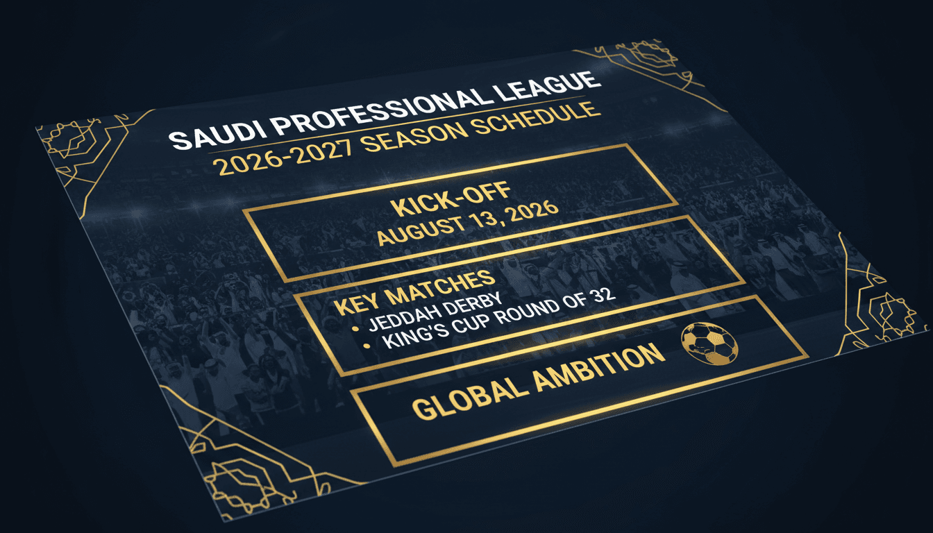 Saudi Professional League 2026-2027 season match schedule announcement