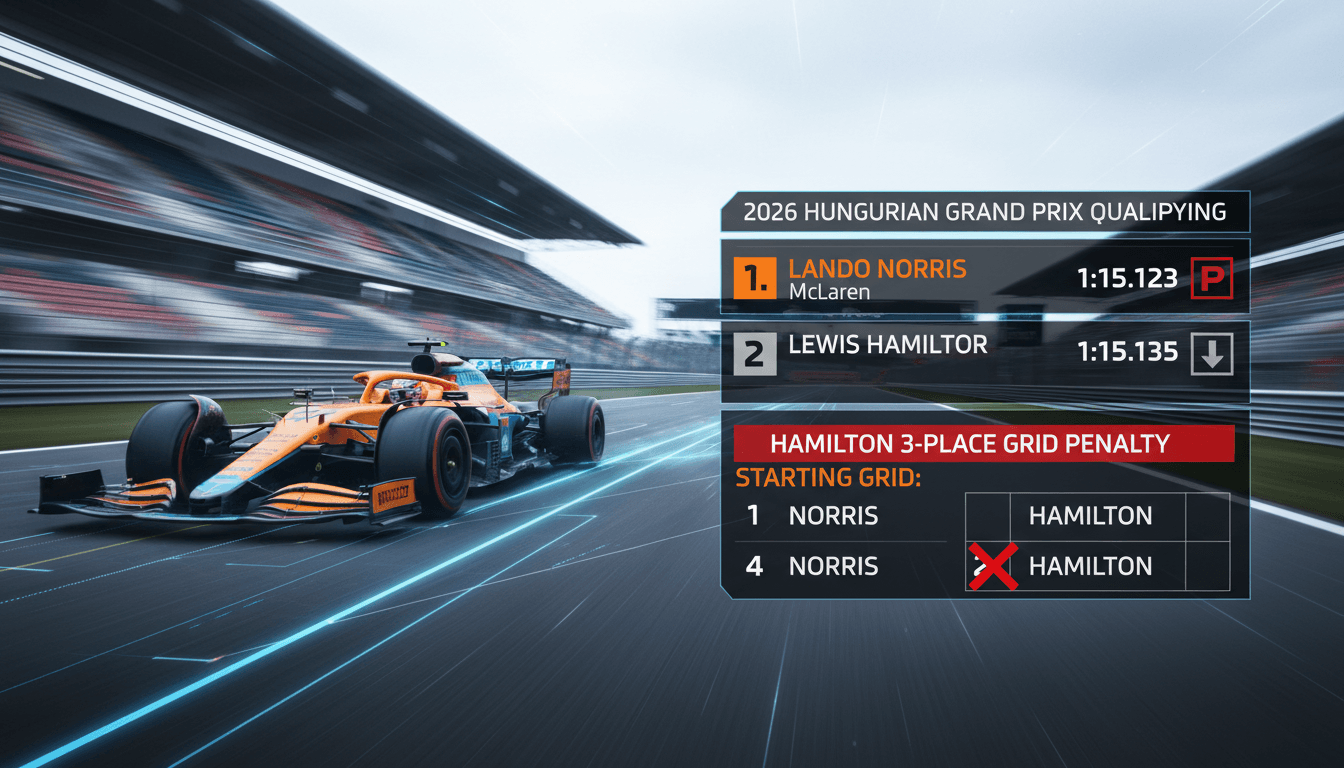Lando Norris celebrating his pole position at the 2026 Hungarian Grand Prix