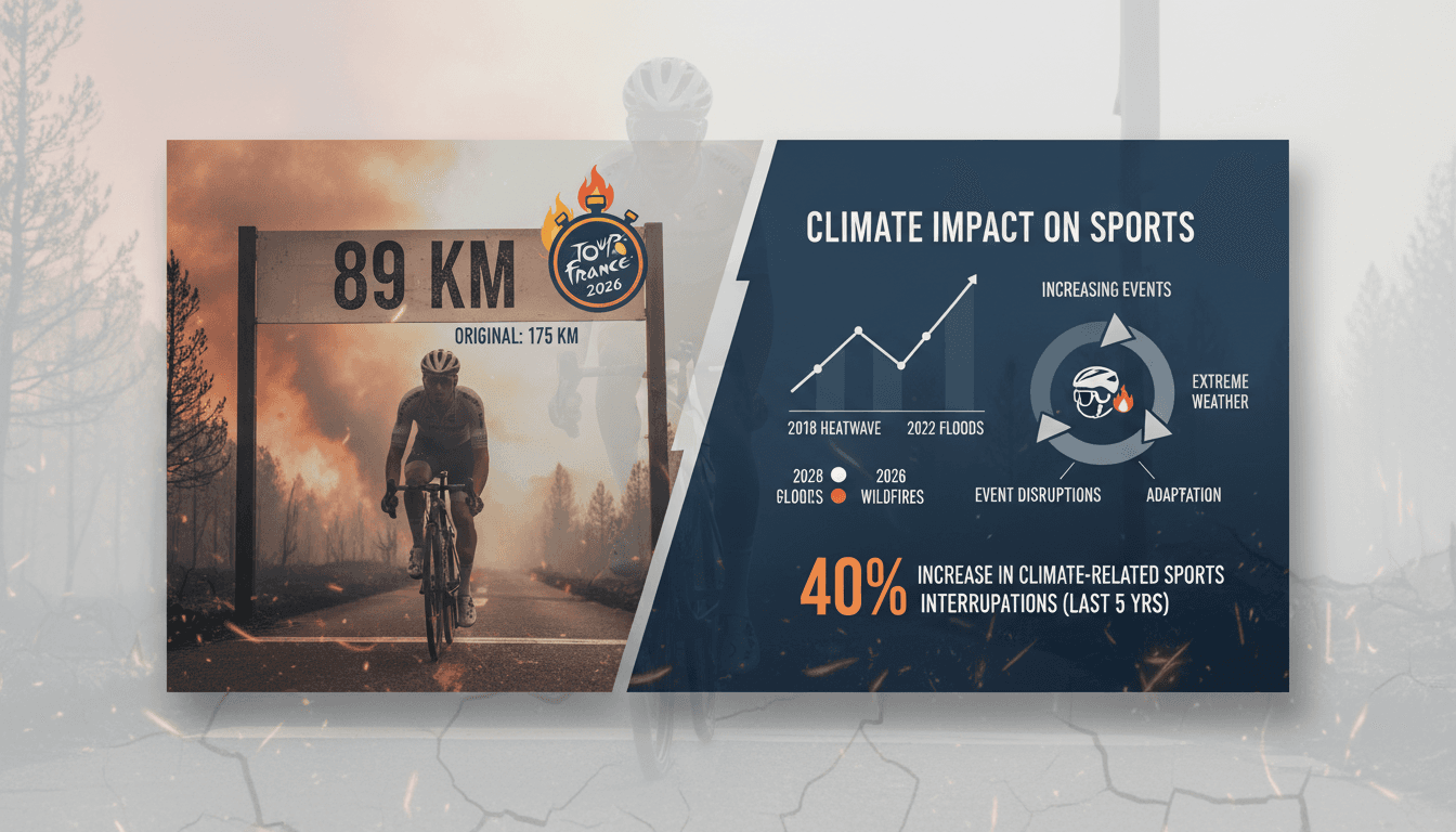 Cyclists competing in the shortened final stage of the Tour de France amidst wildfire concerns.